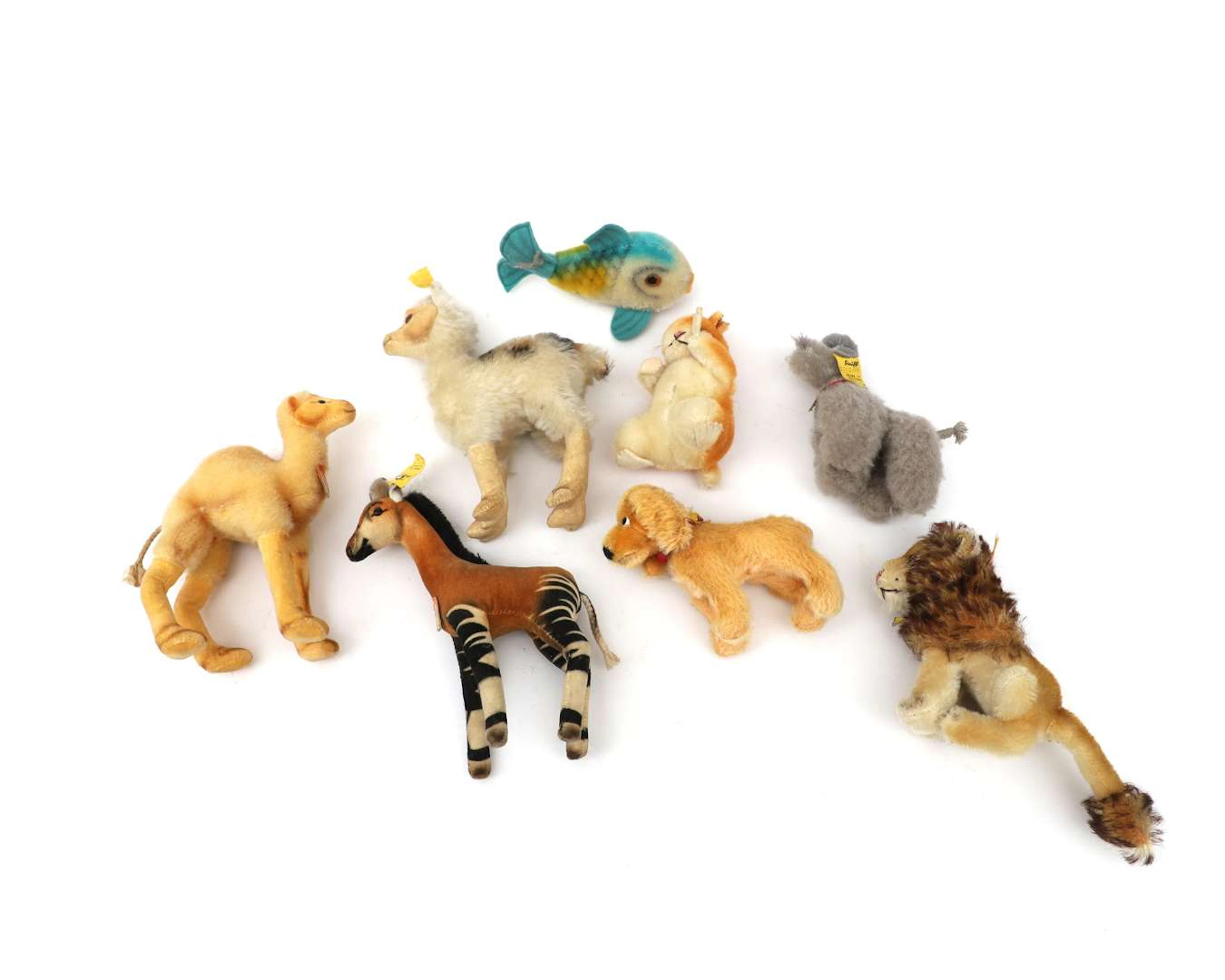 Eight soft toys, Steiff, Germany, 20th century