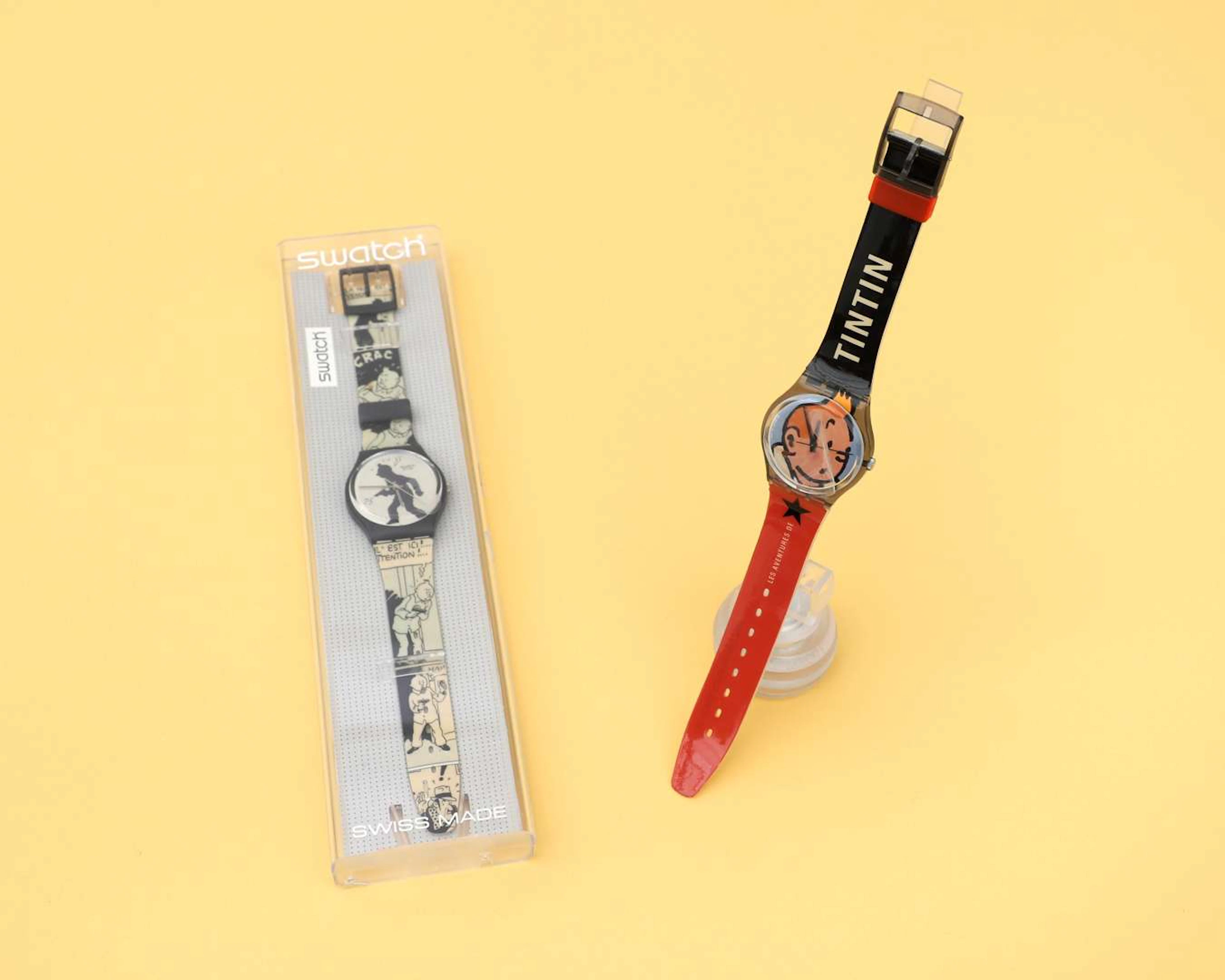 Two Swatch wristwatches, including ‘Les Aventures de Tintin’, 2004