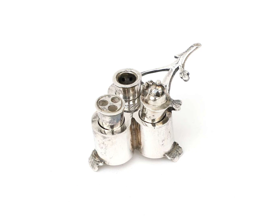 A silver miniature ink set, Holland, Amsterdam, 1770