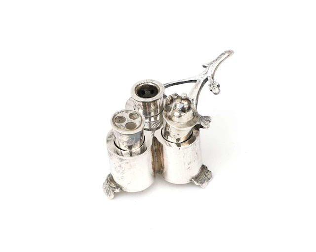 A silver miniature ink set, Holland, Amsterdam, 1770