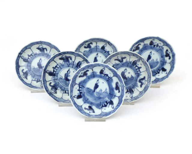 Six porcelain plates, China. 18th century