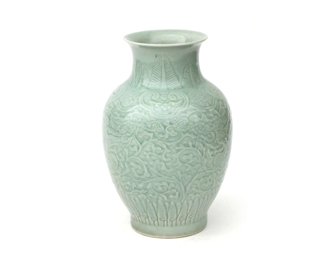 A celadon porcelain vase, China, 19th/20th century