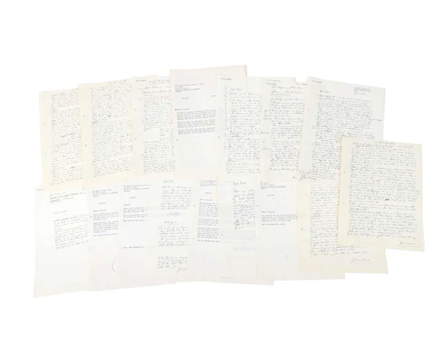 Gerard Reve – 7 original handwritten letters on 10 sheets of paper