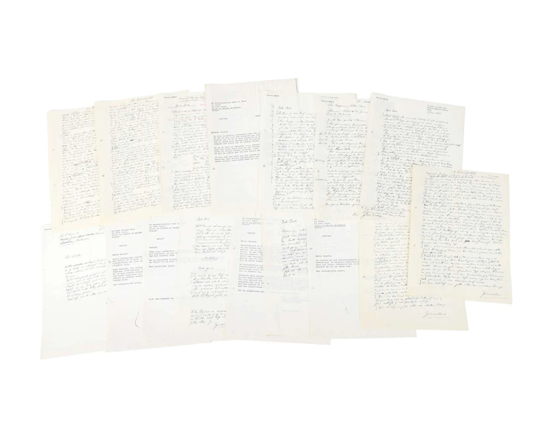 Gerard Reve – 7 original handwritten letters on 10 sheets of paper
