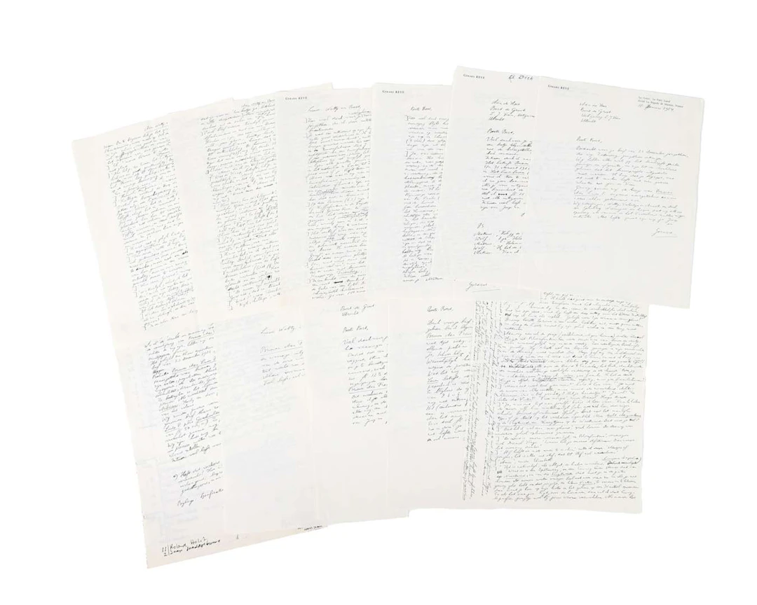 Gerard Reve – 8 original handwritten letters on 11 sheets, written