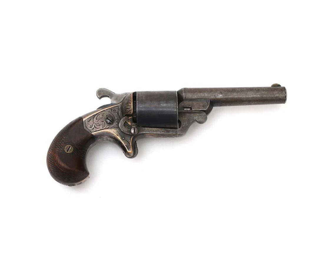 A Teatfire revolver, third model, manufactured by: National Arms, USA, c. 1865