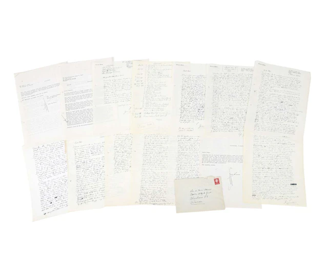 Gerard Reve – 5 original handwritten letters on 11 sheets of paper