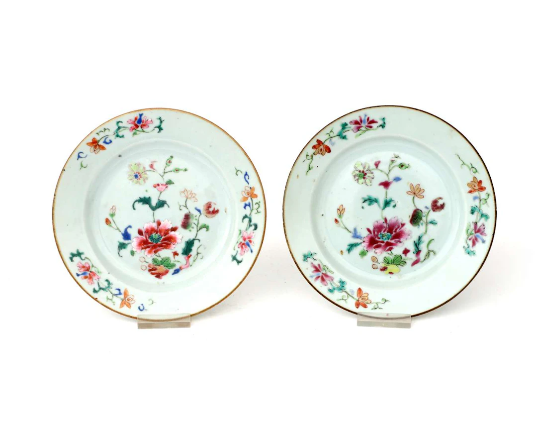 Two porcelain plates, China, 18th century