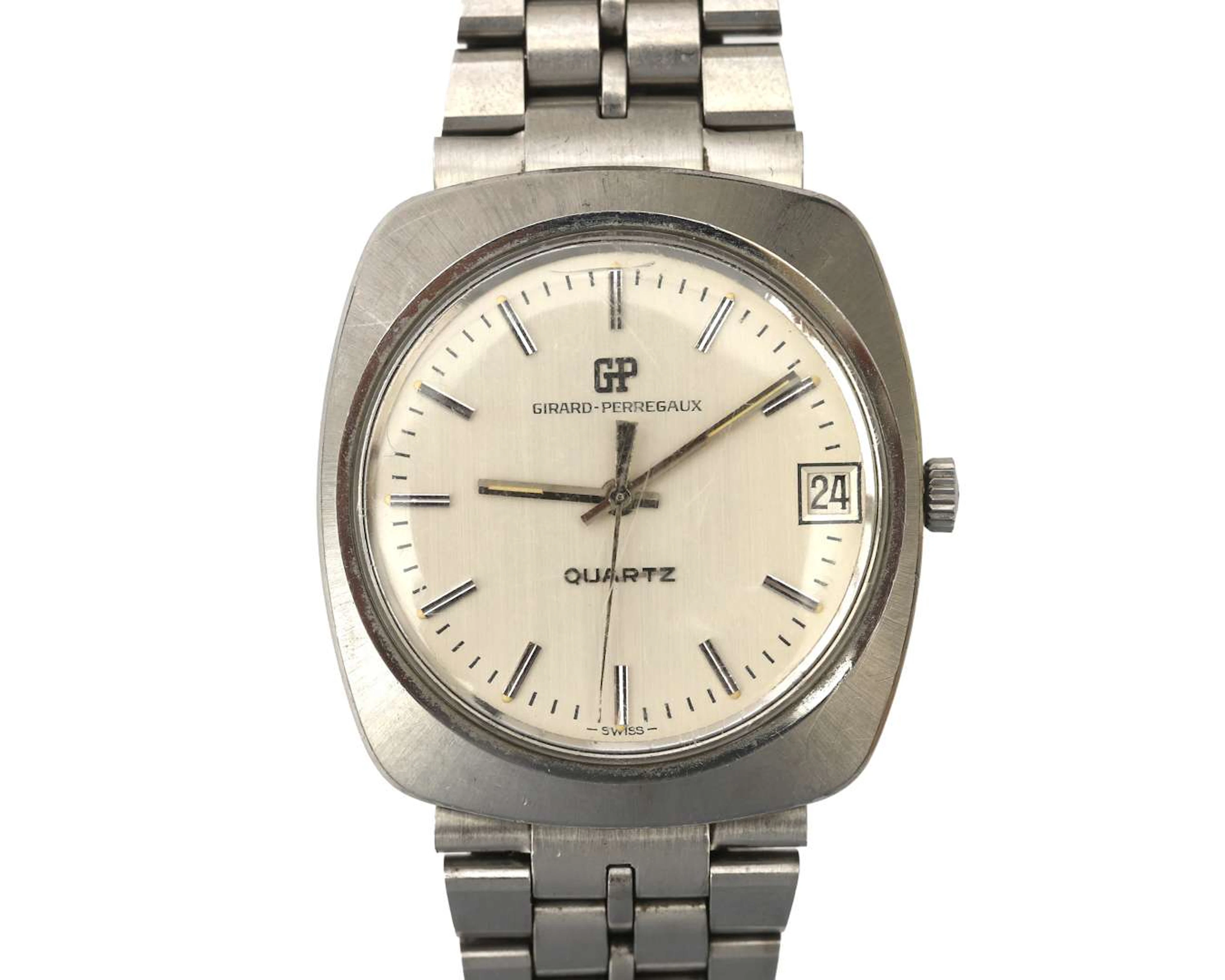A steel Girard-Perregaux men’s wristwatch, from the 1970s