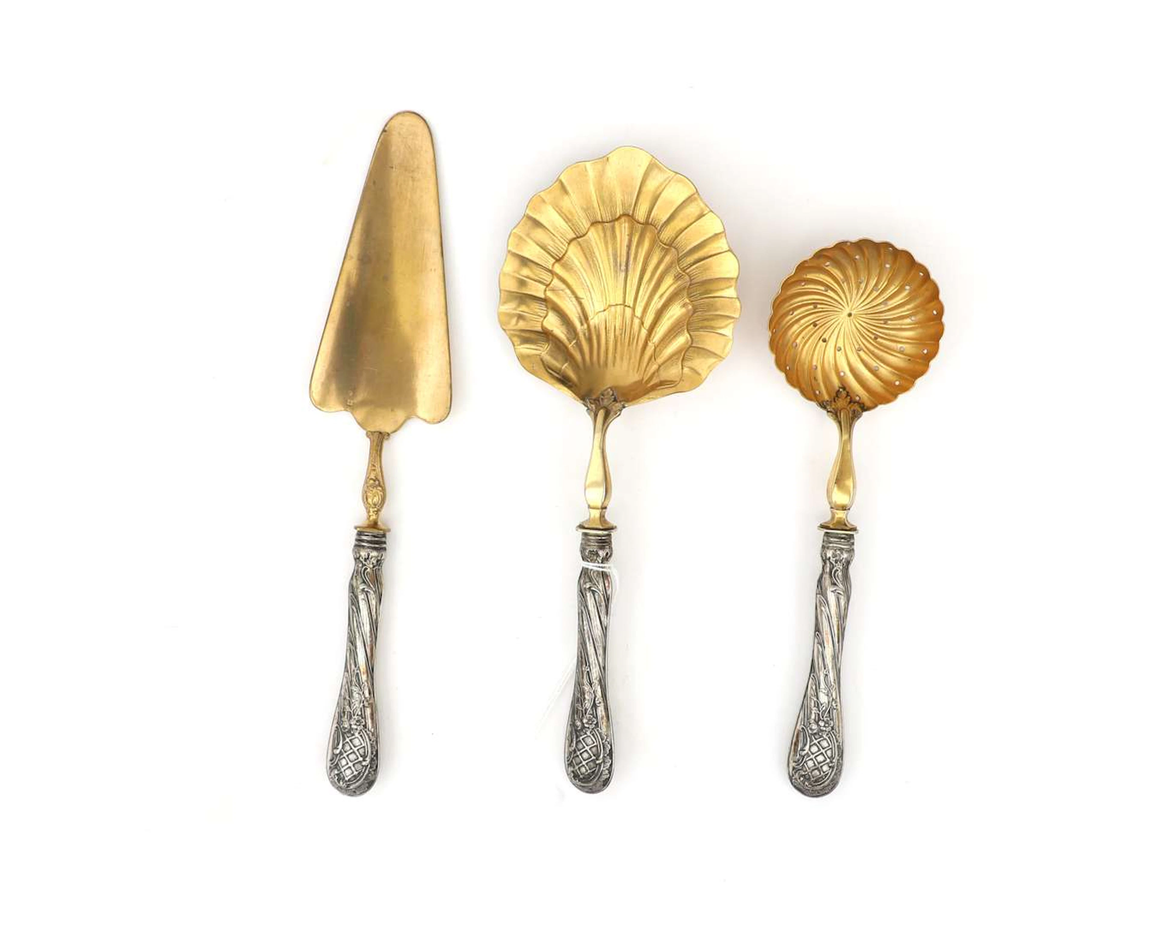Three pieces of silver tableware of 2nd fineness, Germany, 19th century