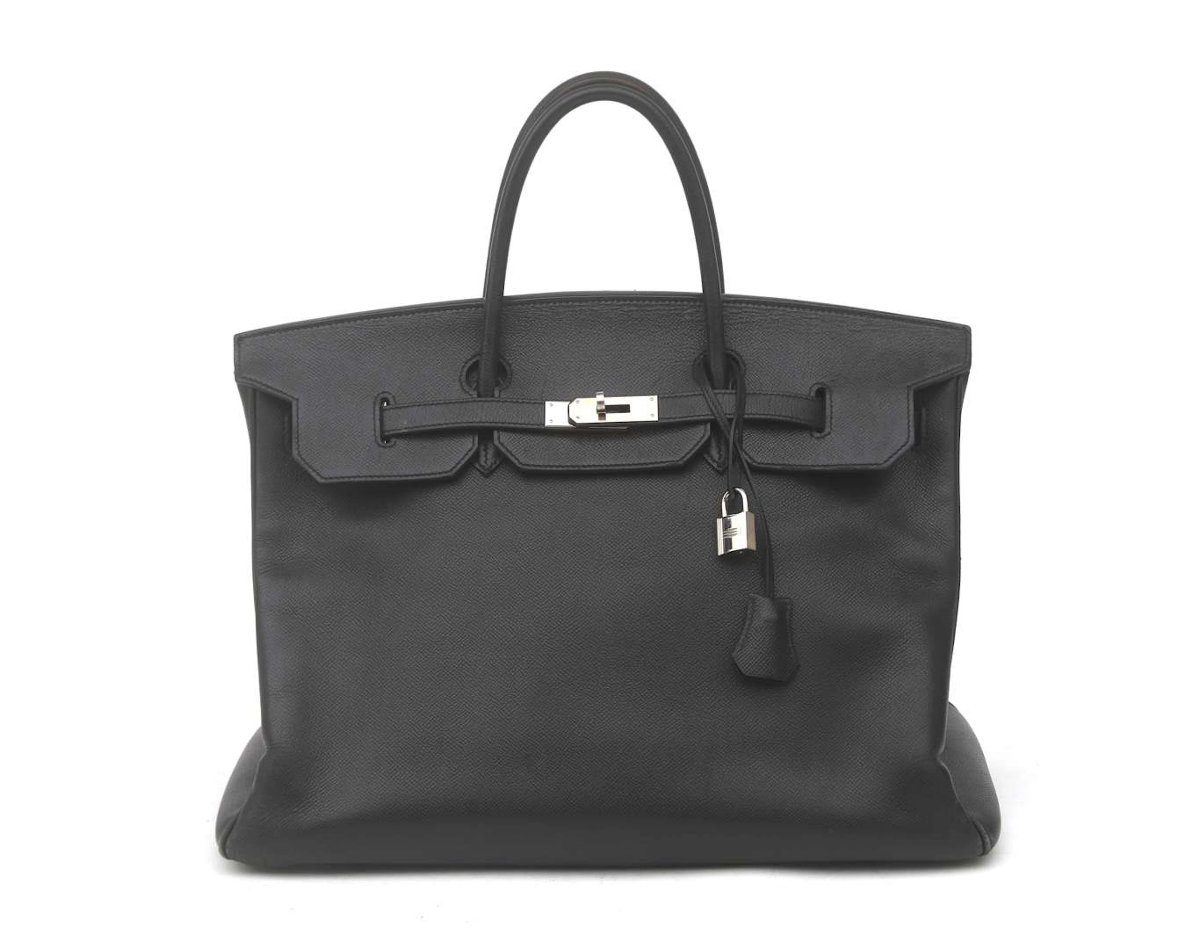 A black Epsom leather Hermès - Hermes Birkin bag 40