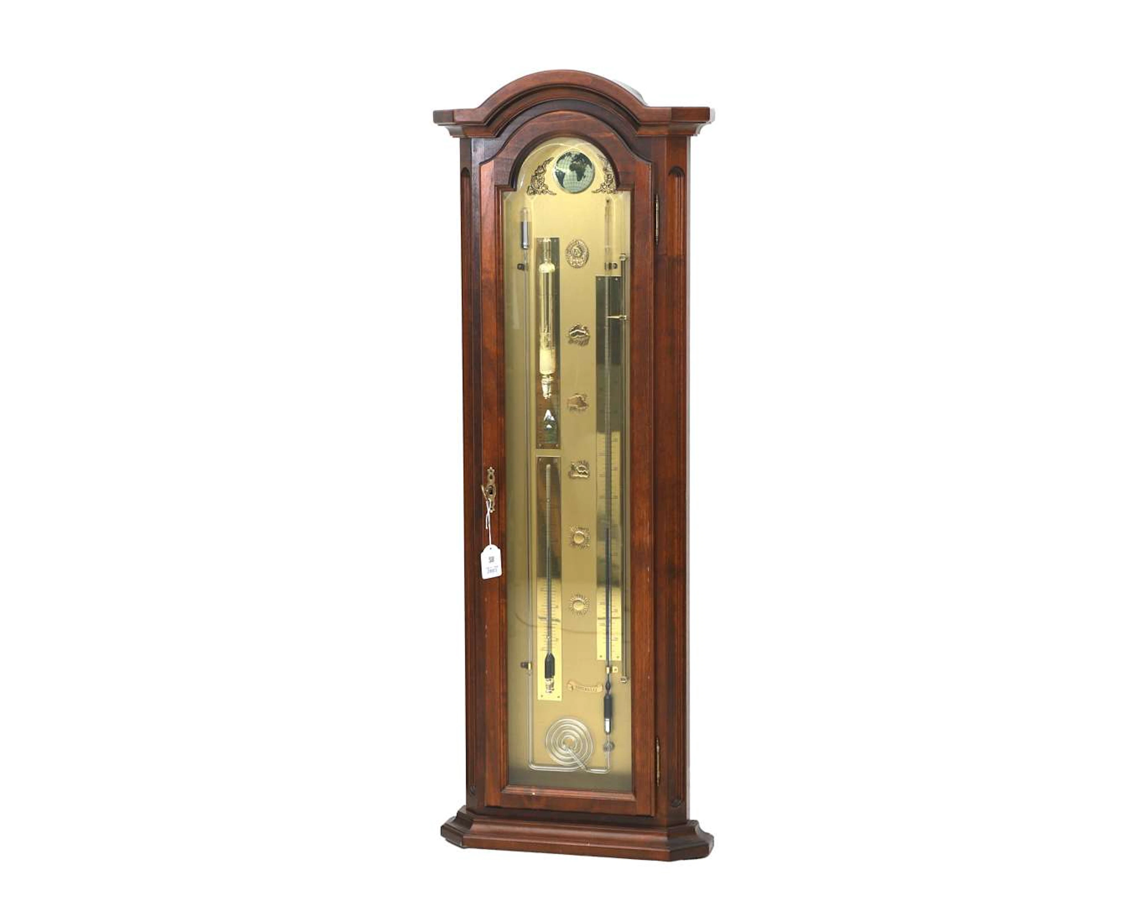 A Bockelli weather station in a wooden cabinet. 20th/21st century