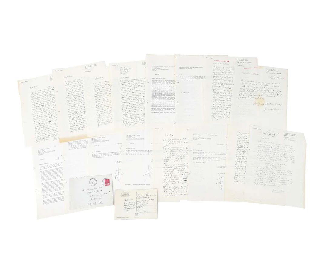 Gerard Reve – 7 original handwritten letters on 8 sheets of paper