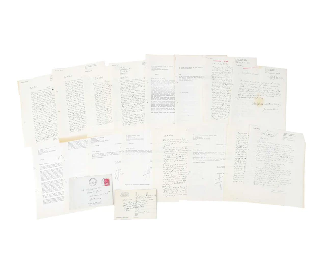 Gerard Reve – 7 original handwritten letters on 8 sheets of paper