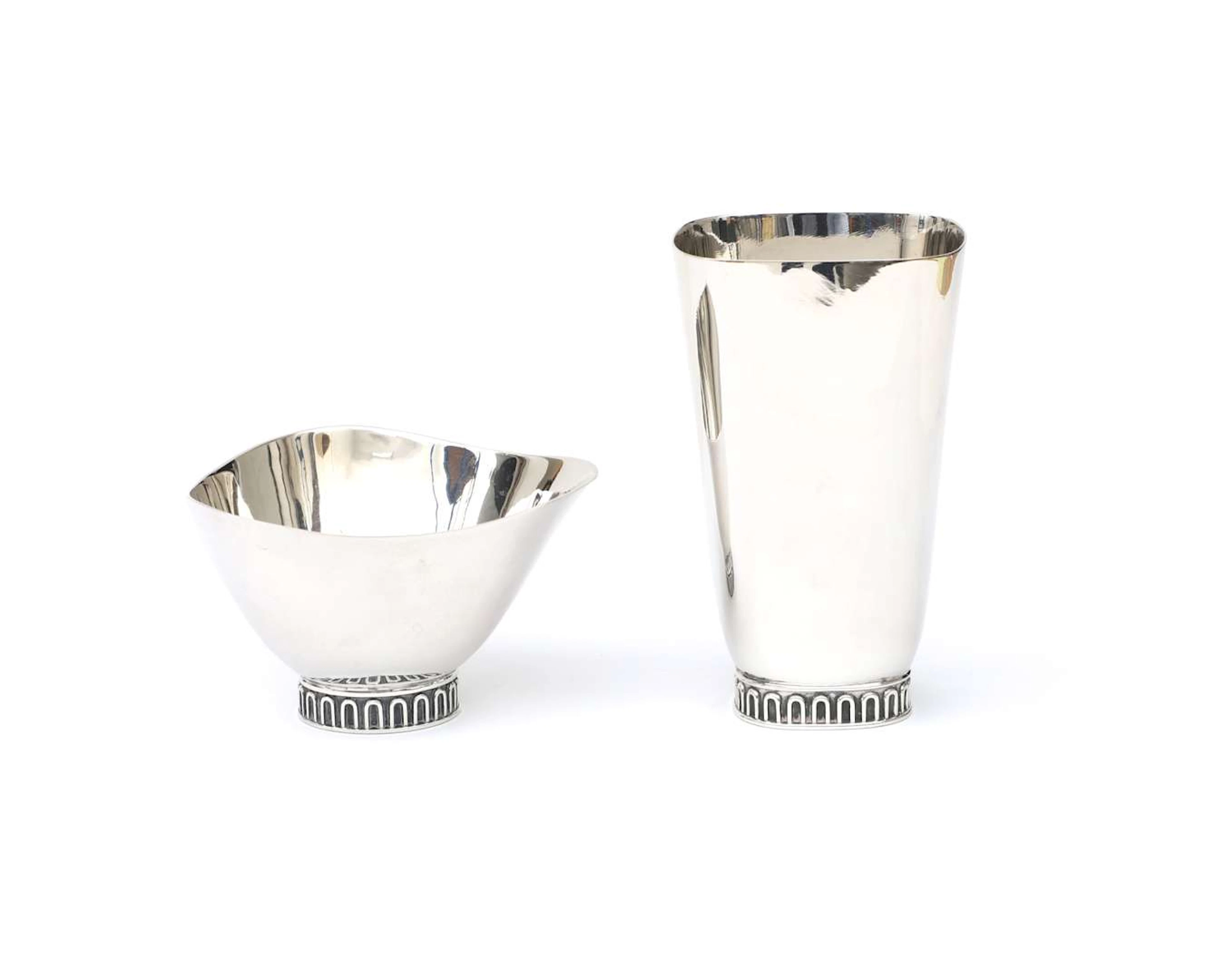 A silver cup and bowl, Germany, Schwäbisch Gmünd, 20th century