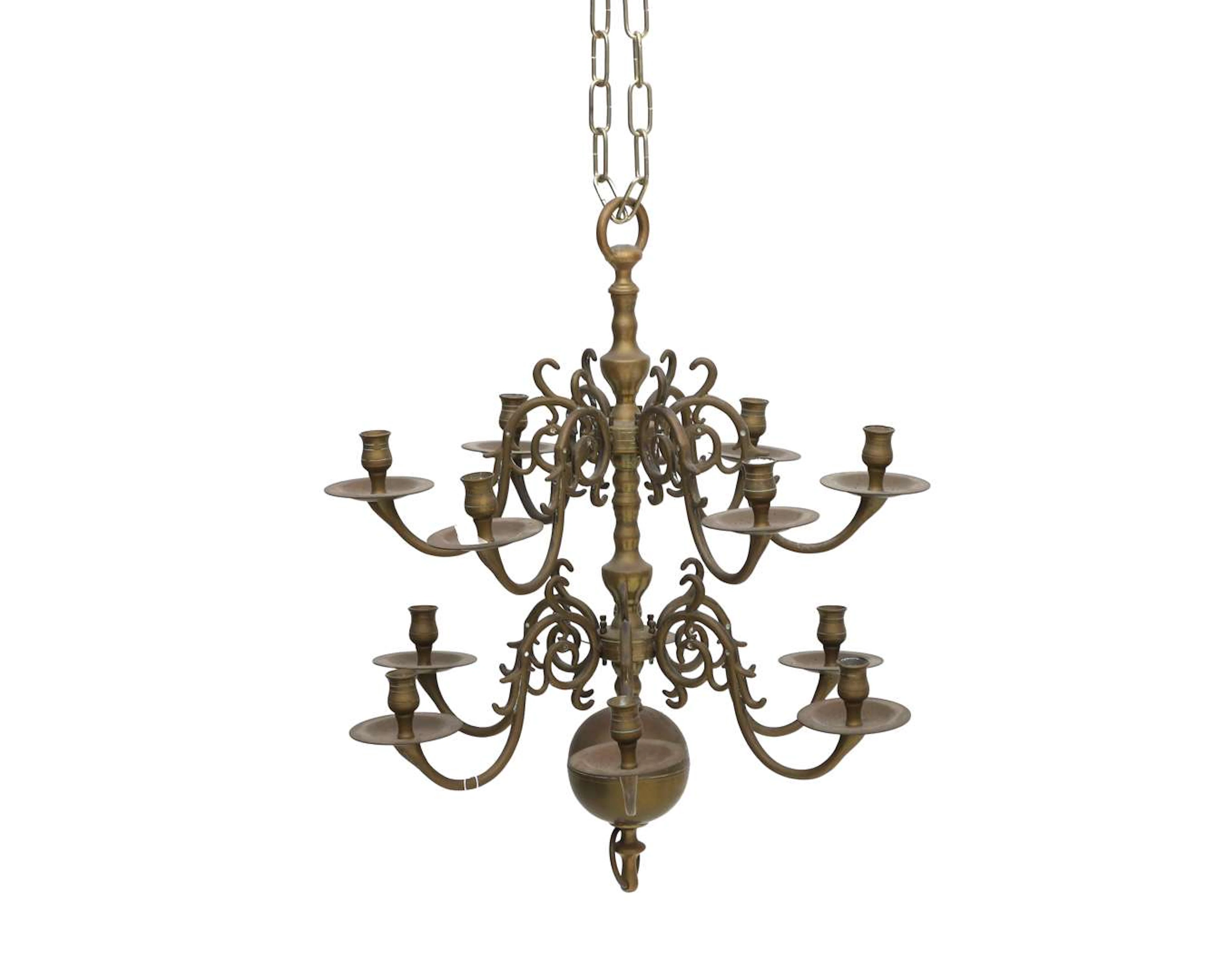 A copper chandelier, 20th century