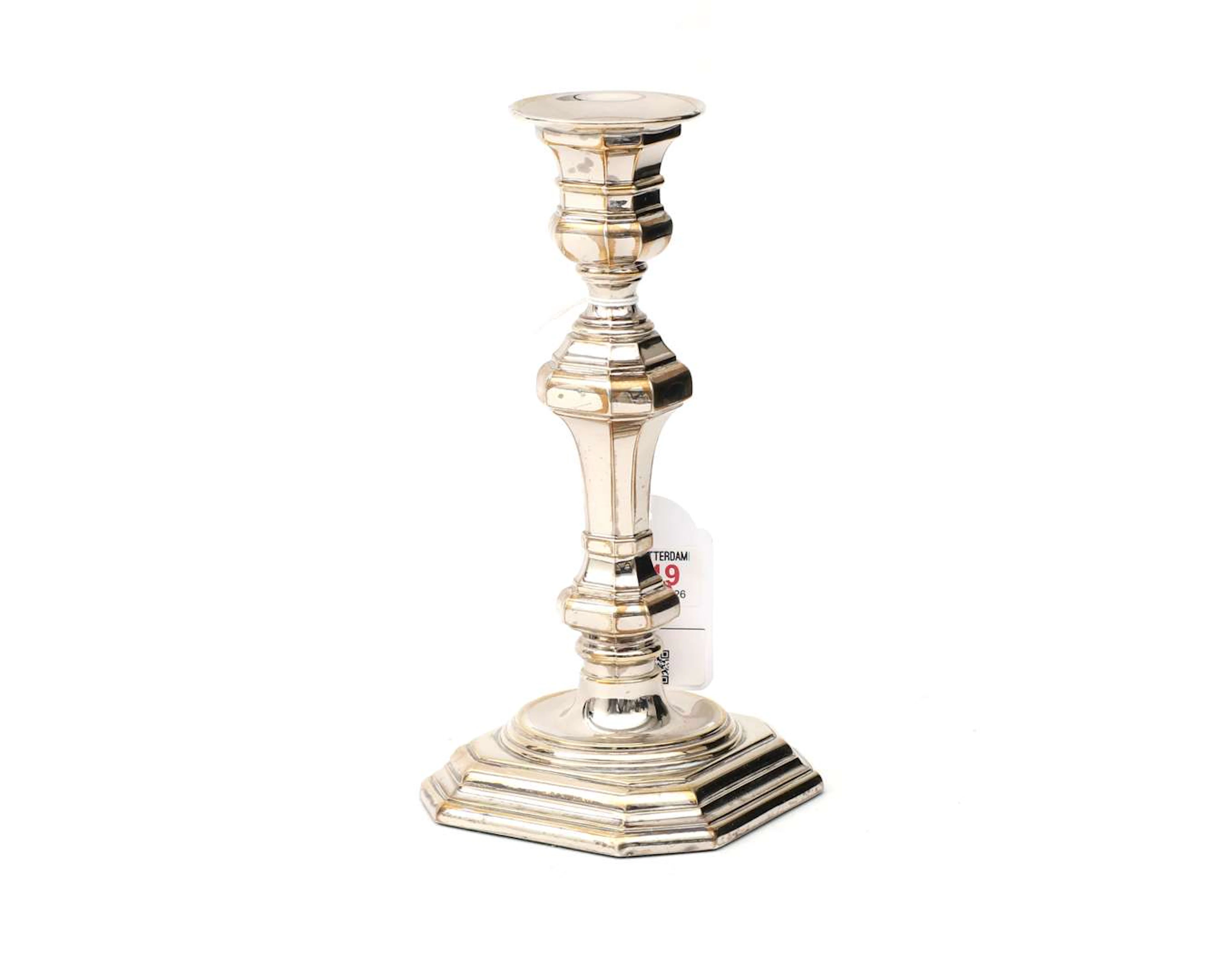 A sterling silver candlestick, Spain, 20th century