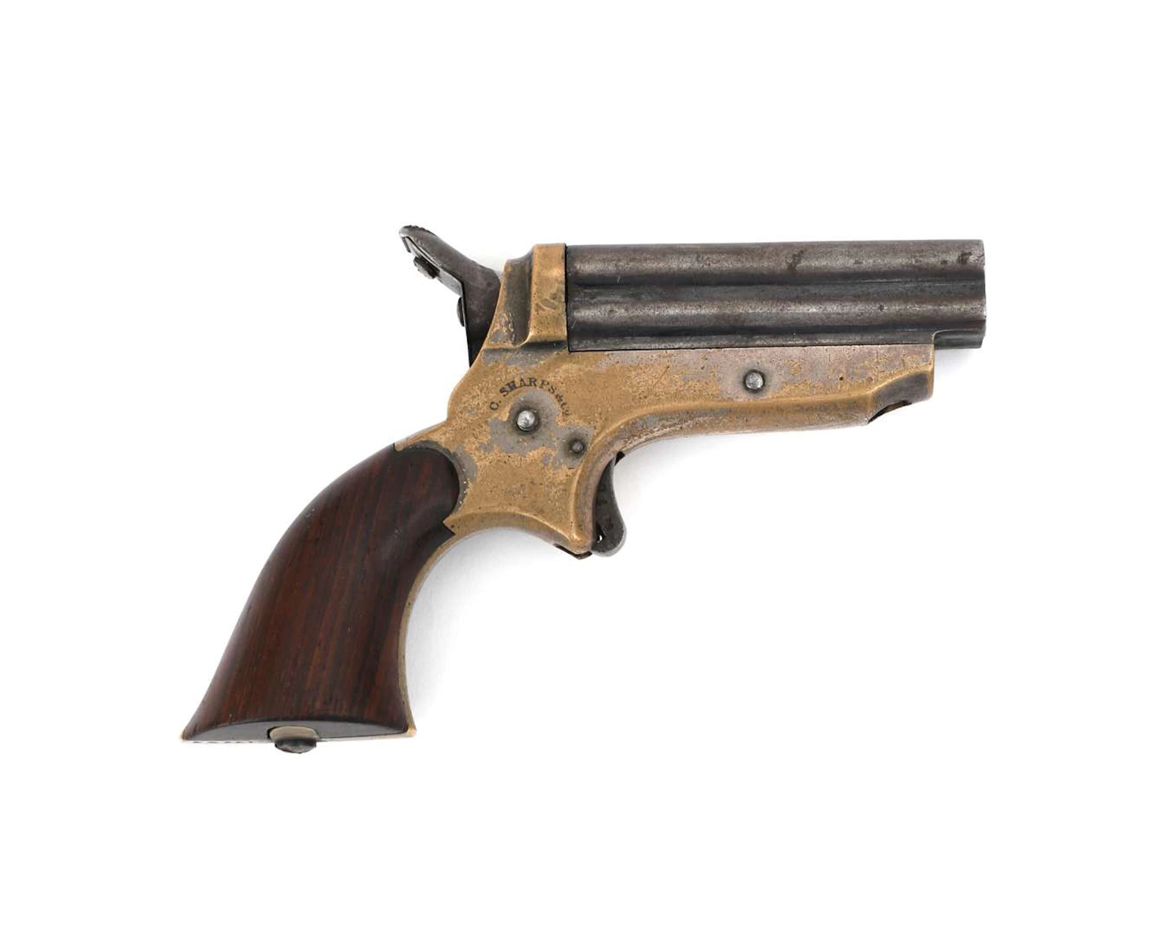 A pepperbox pistol, manufactured by: Sharps, USA, 1859–1874