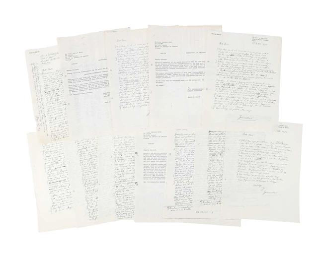 Gerard Reve – 6 original handwritten letters on 7 sheets, mostly written