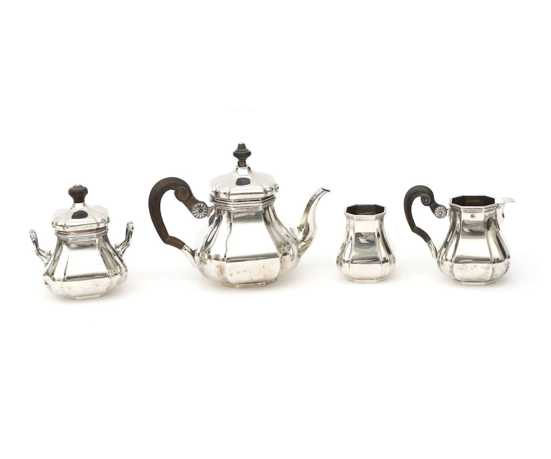 A four-piece silver tea set, the Netherlands, Voorschoten, 1929–1930