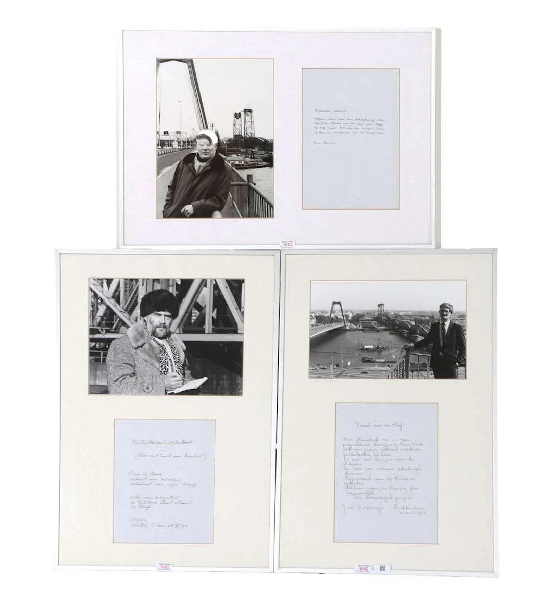 Three framed poems about De Hef, Rotterdam, 1990
