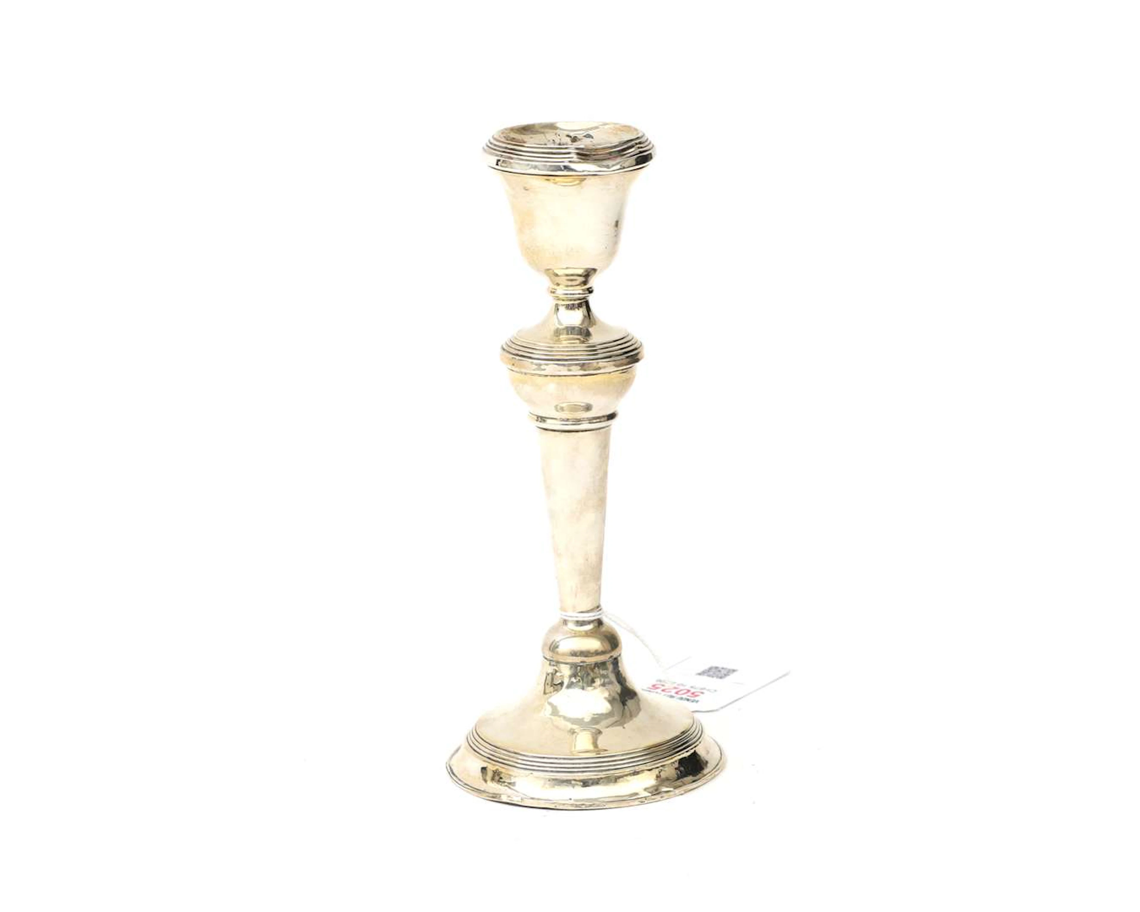 A fine-quality silver candlestick, England, Birmingham, 19th/20th century