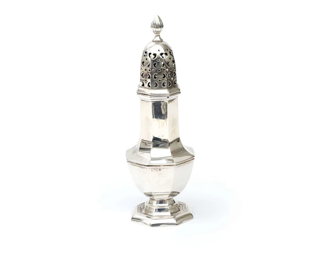 A silver shaker, England, Birmingham, 1925