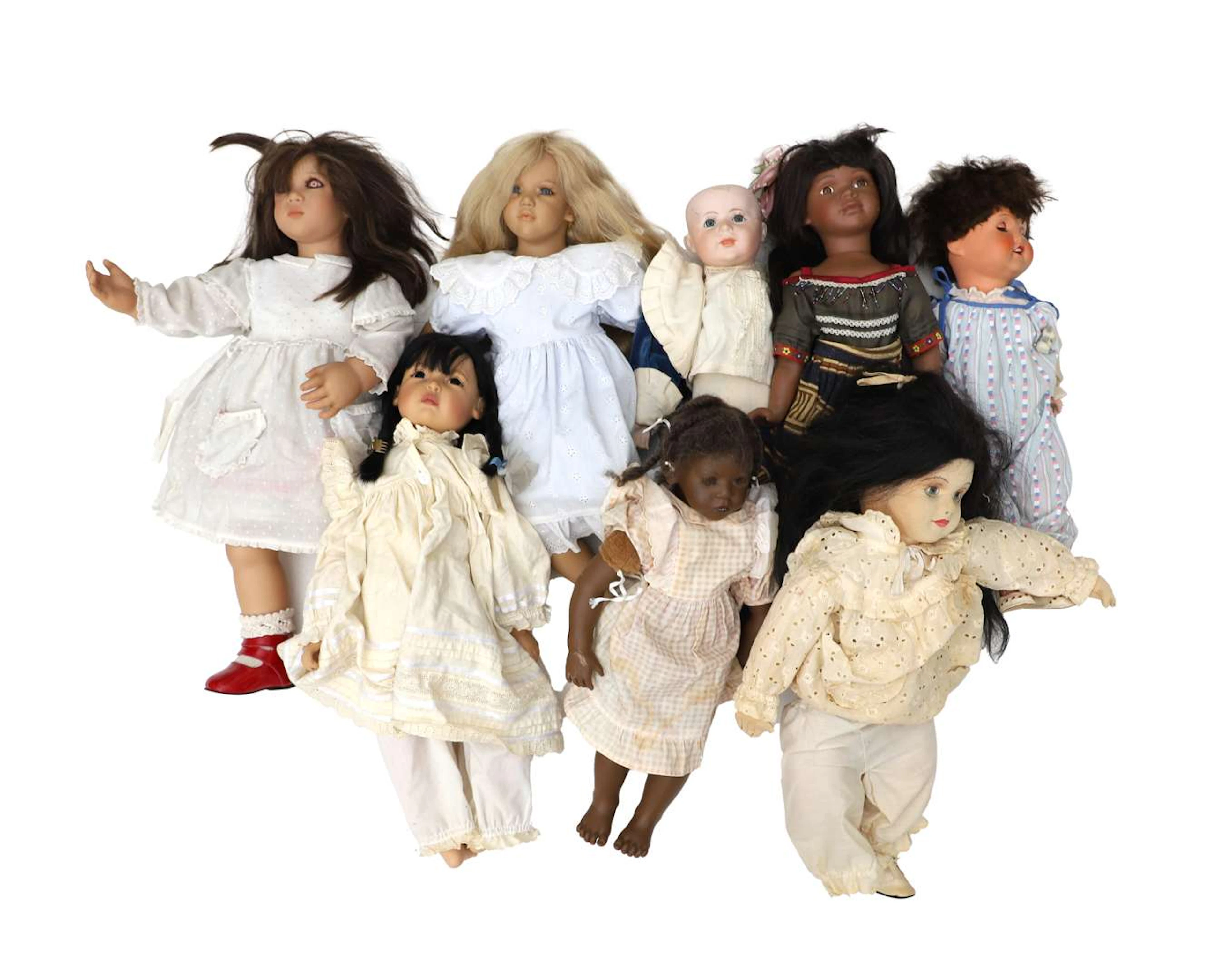 A lot comprising various dolls, including Lunette Himstedt