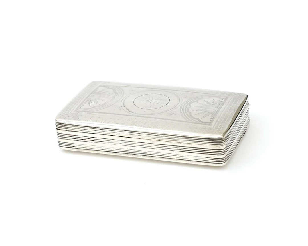 A silver snuff box, Holland, Schoonhoven, 1847