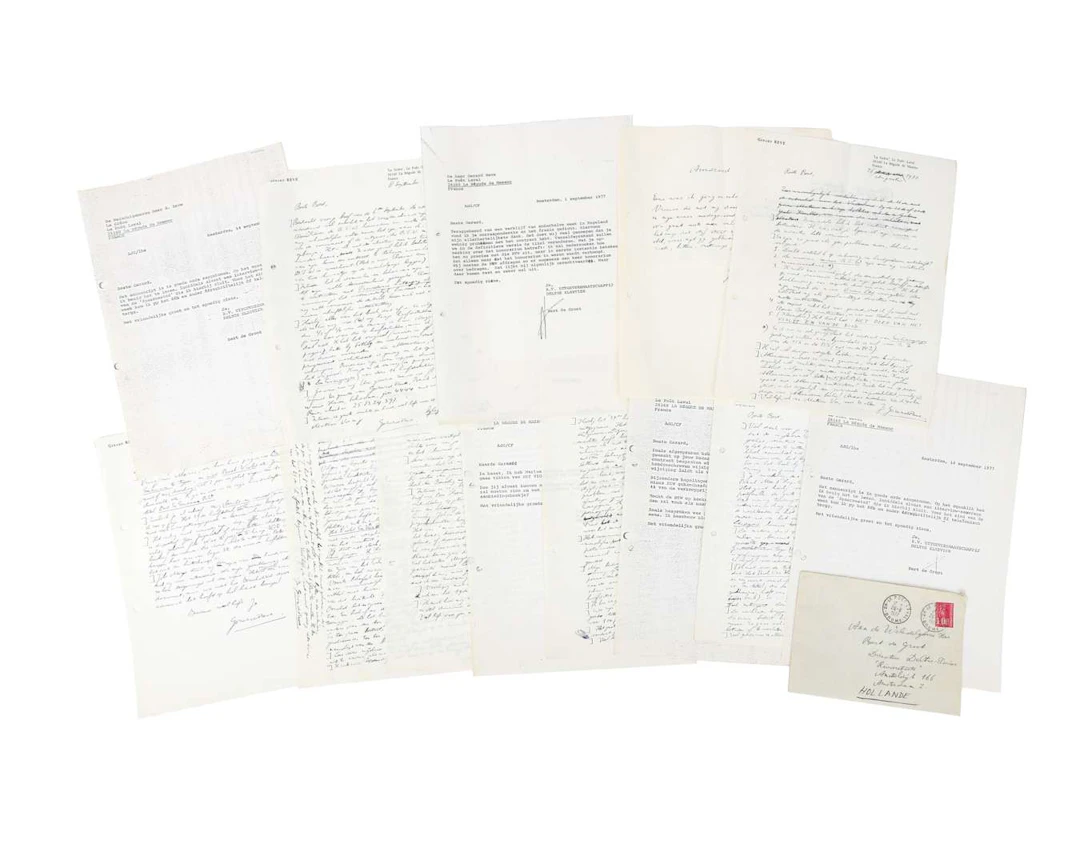 Gerard Reve – 7 original handwritten letters plus the handwritten