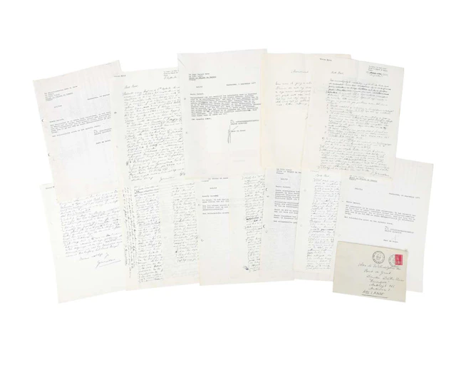 Gerard Reve – 7 original handwritten letters plus the handwritten