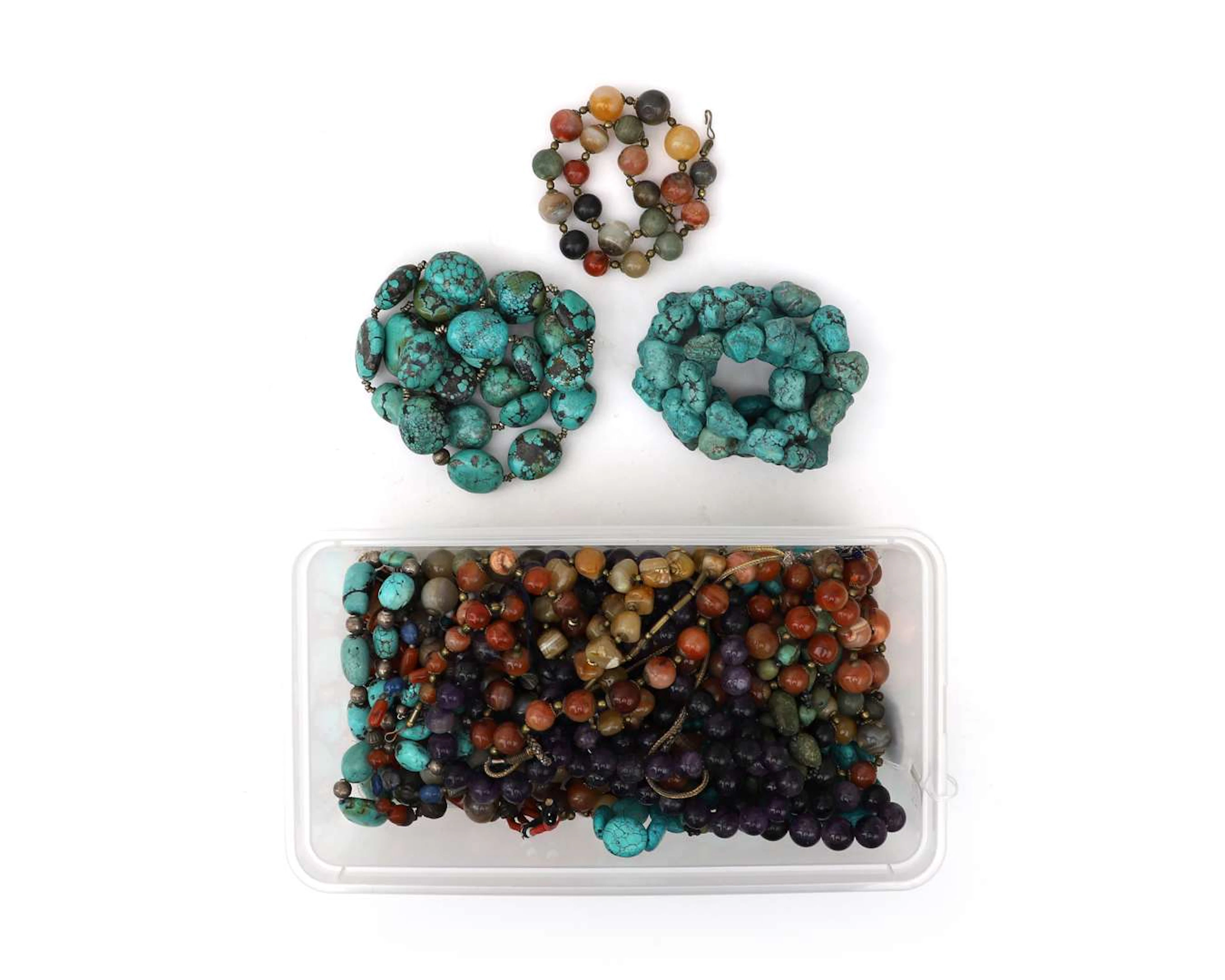 A selection of gemstone necklaces