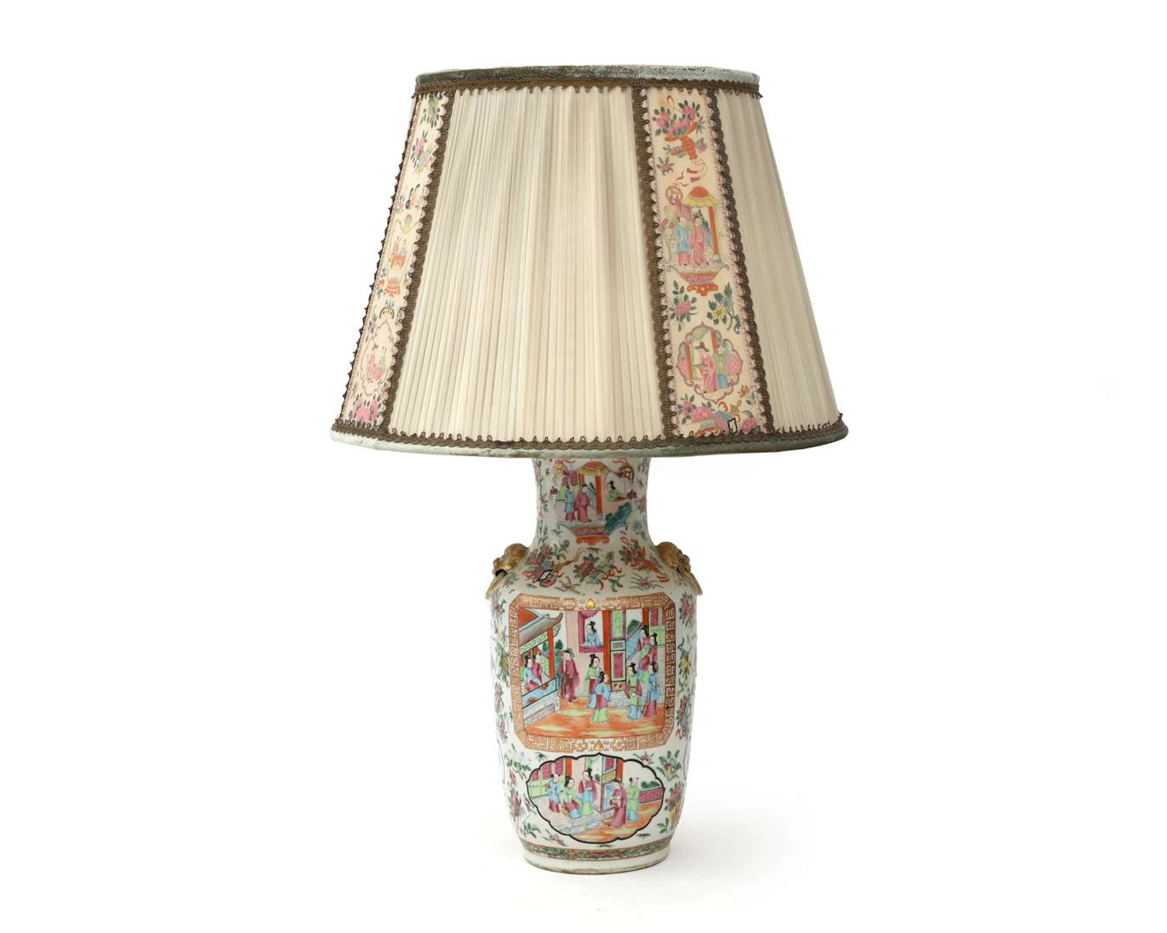 A porcelain table lamp, China, 19th century