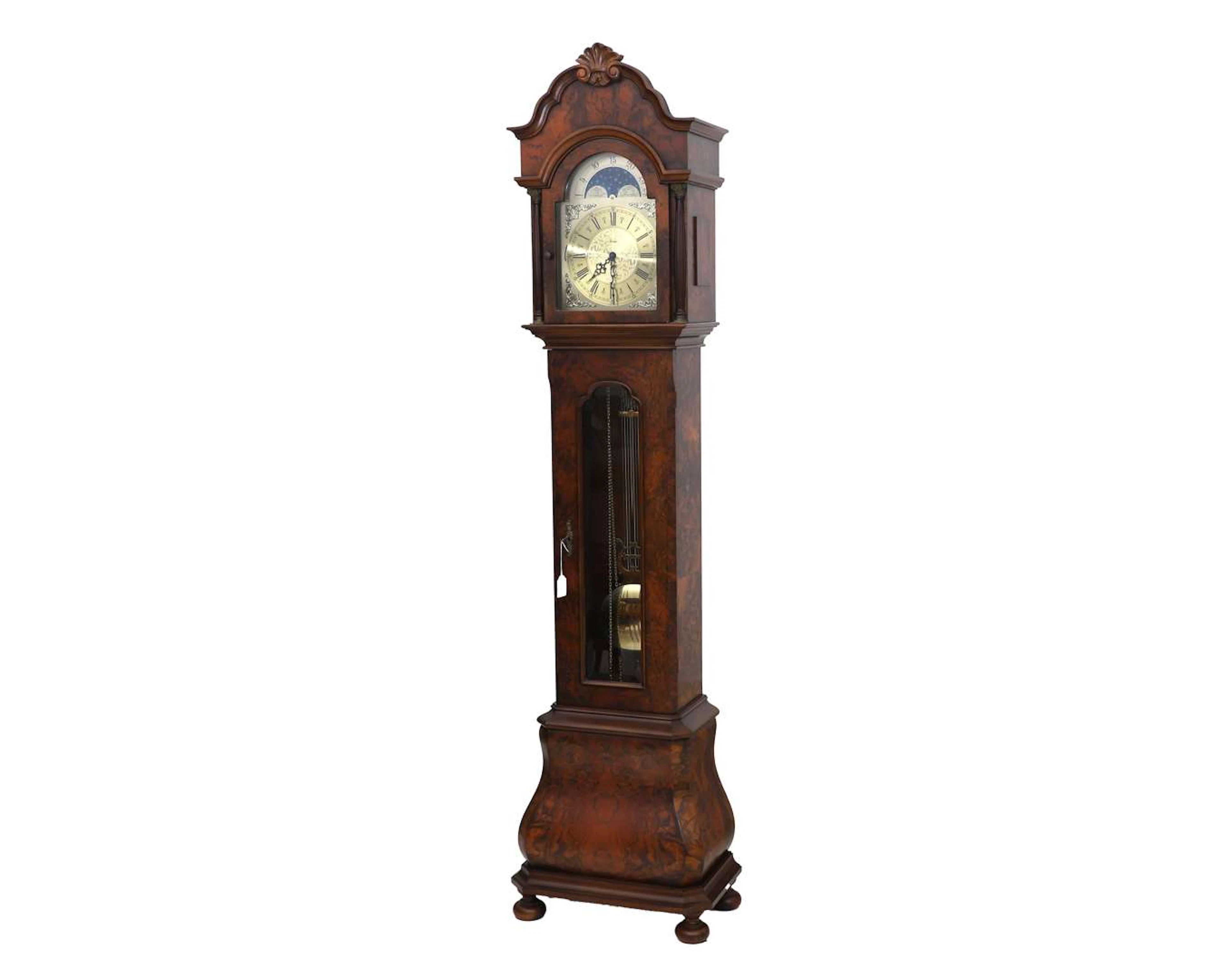 A free-standing wooden clock, Kieninger, Germany, 20th century