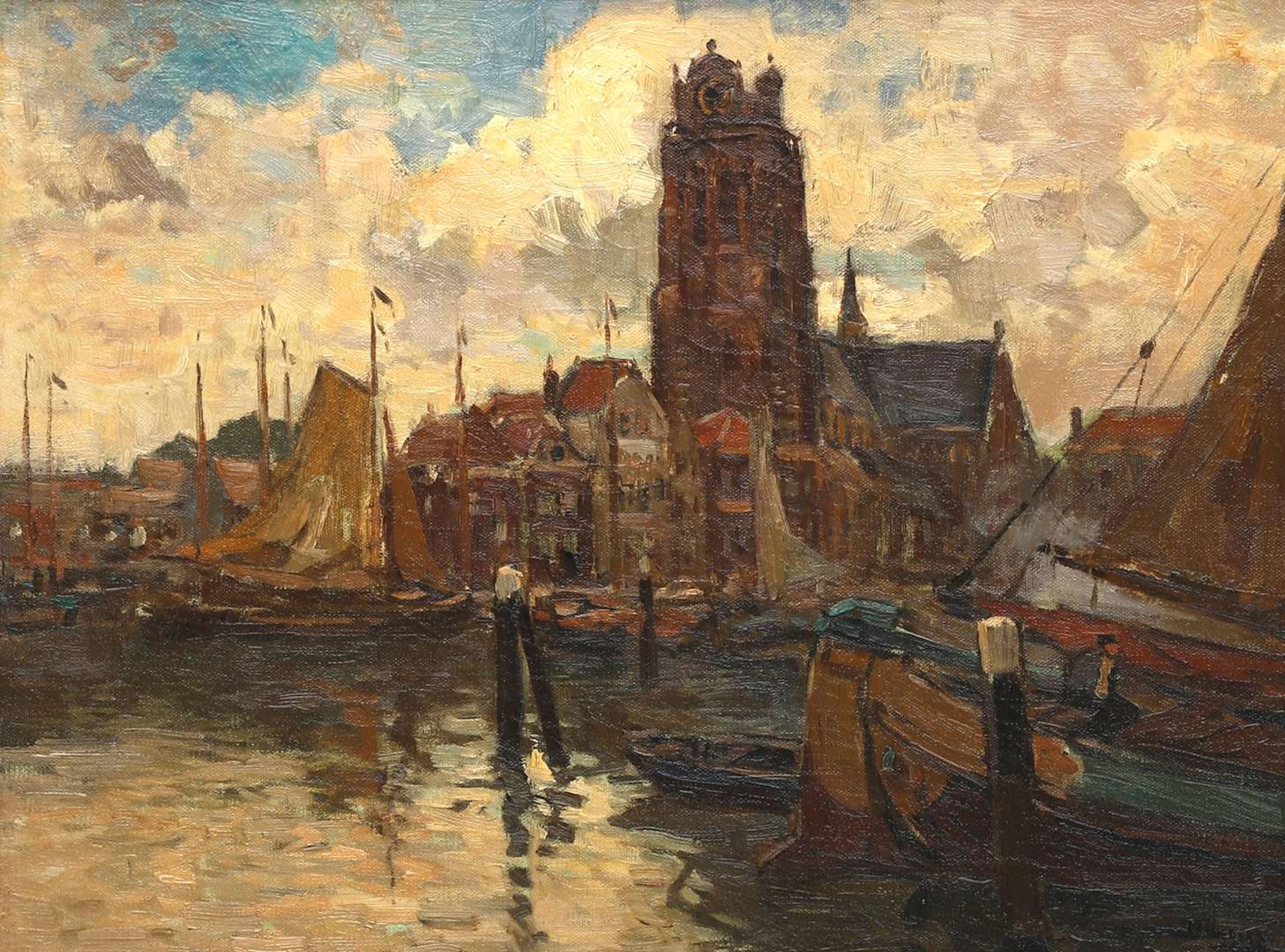 Ben Viegers (1886–1947), ‘The New Harbour and the Grote or Onze-Lieve-Vrouwekerk