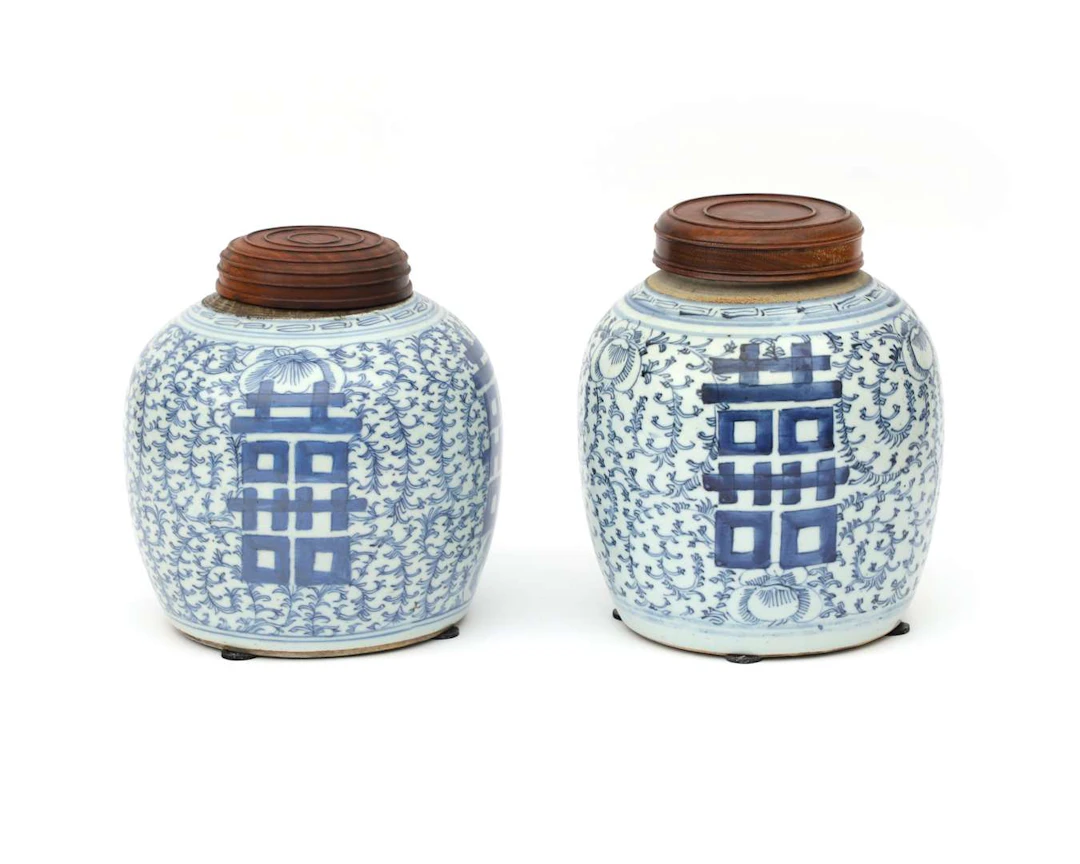 Two porcelain ginger jars, China, 19th century