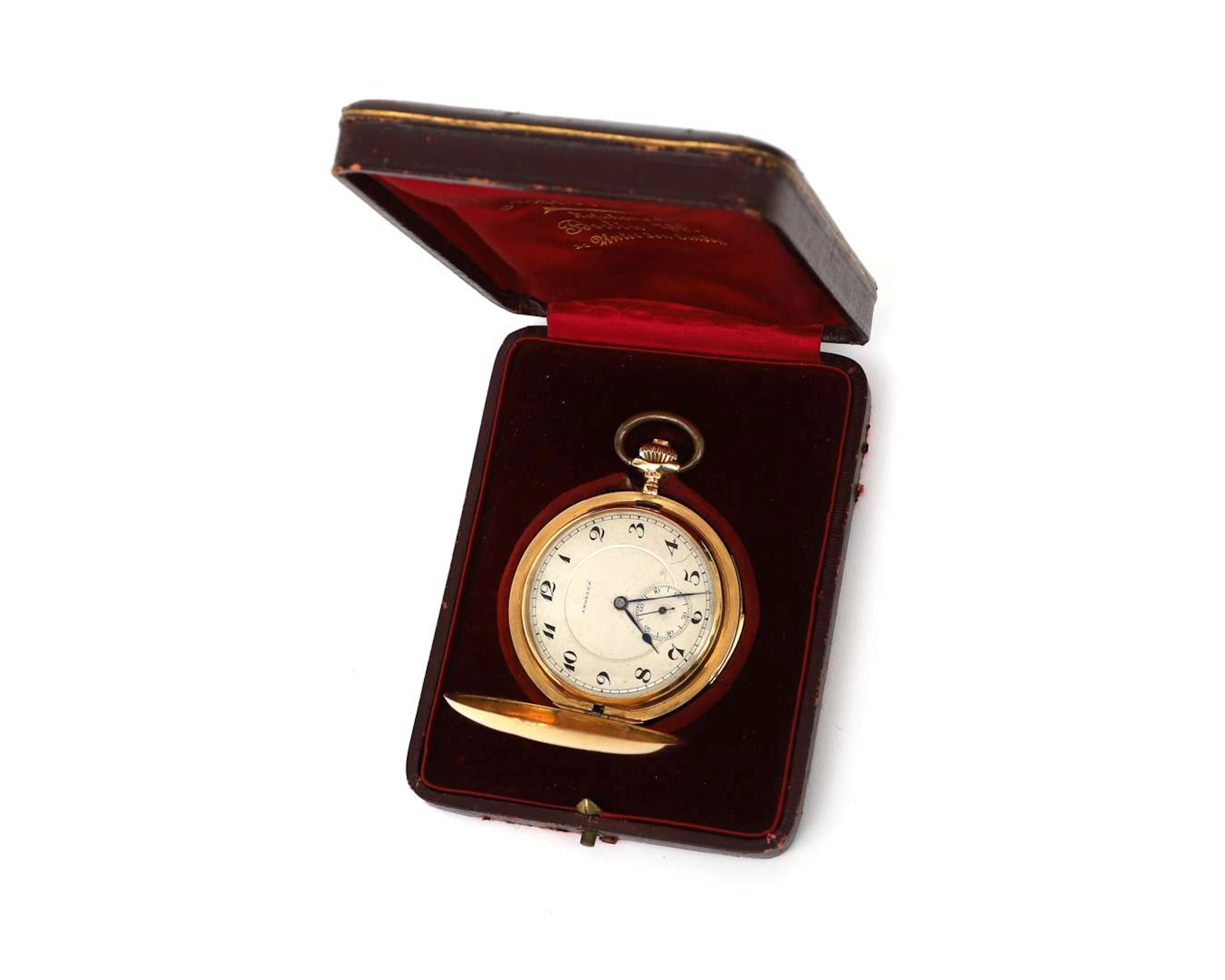 An 18k yellow gold minute repeater pocket watch by Angelus
