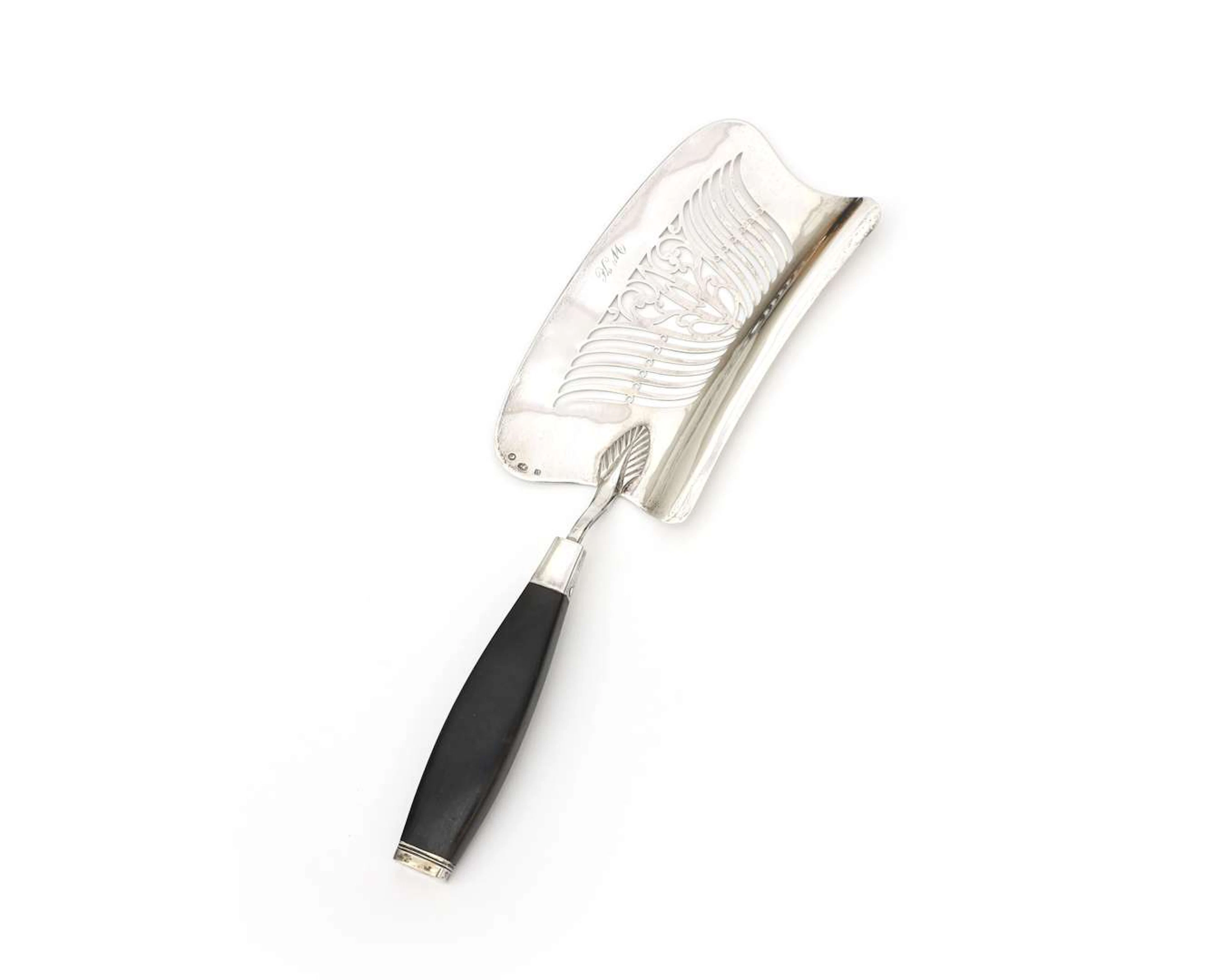 A silver fish scoop, Holland, Amsterdam, 1839