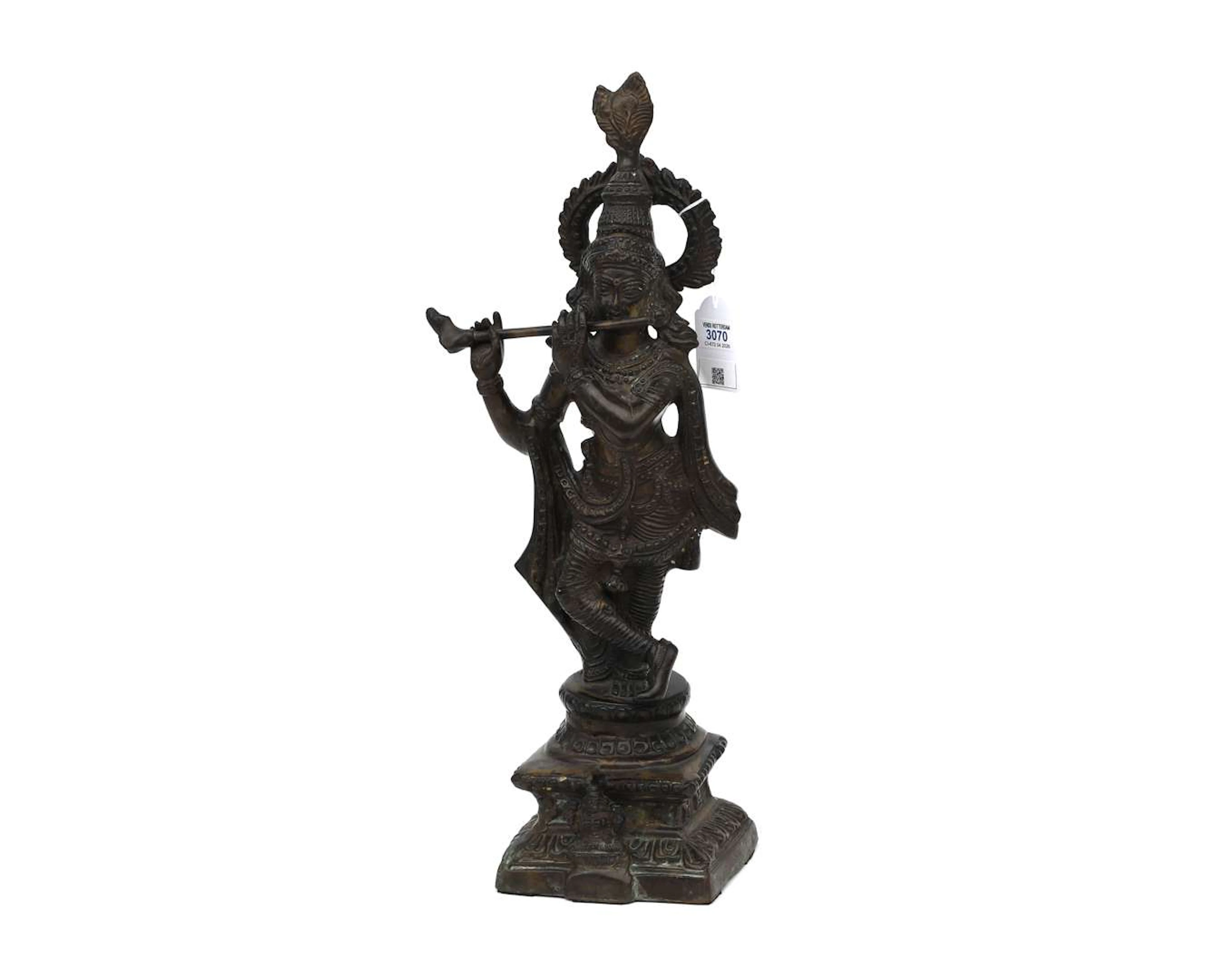 A bronze statue depicting the Hindu deity Vishnu, India, 20th century