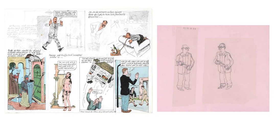 Mark Smeets (1942–1999), The Suit of Old Newspapers and Two Figures (2)