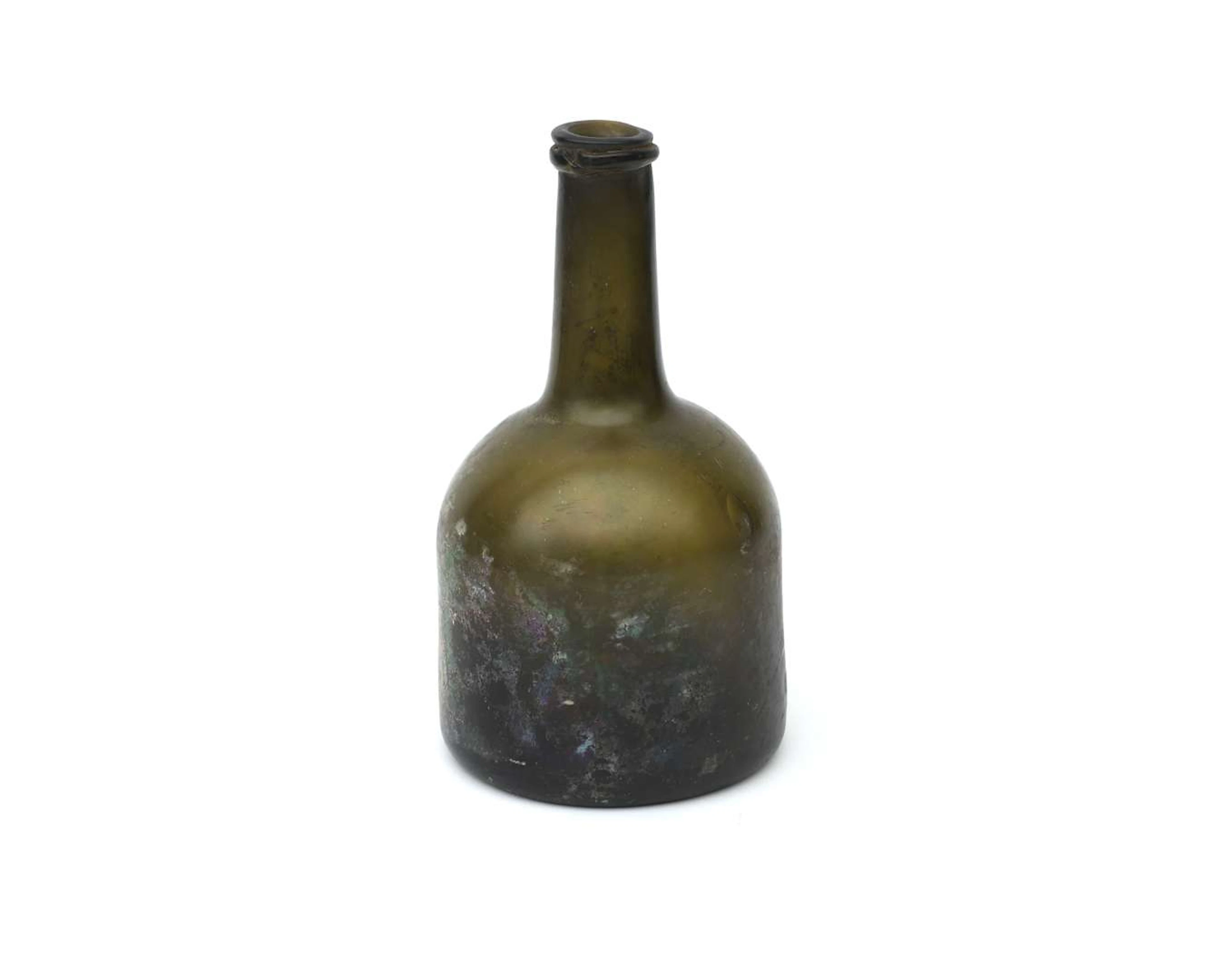 A glass bottle, England or Holland, 18th century