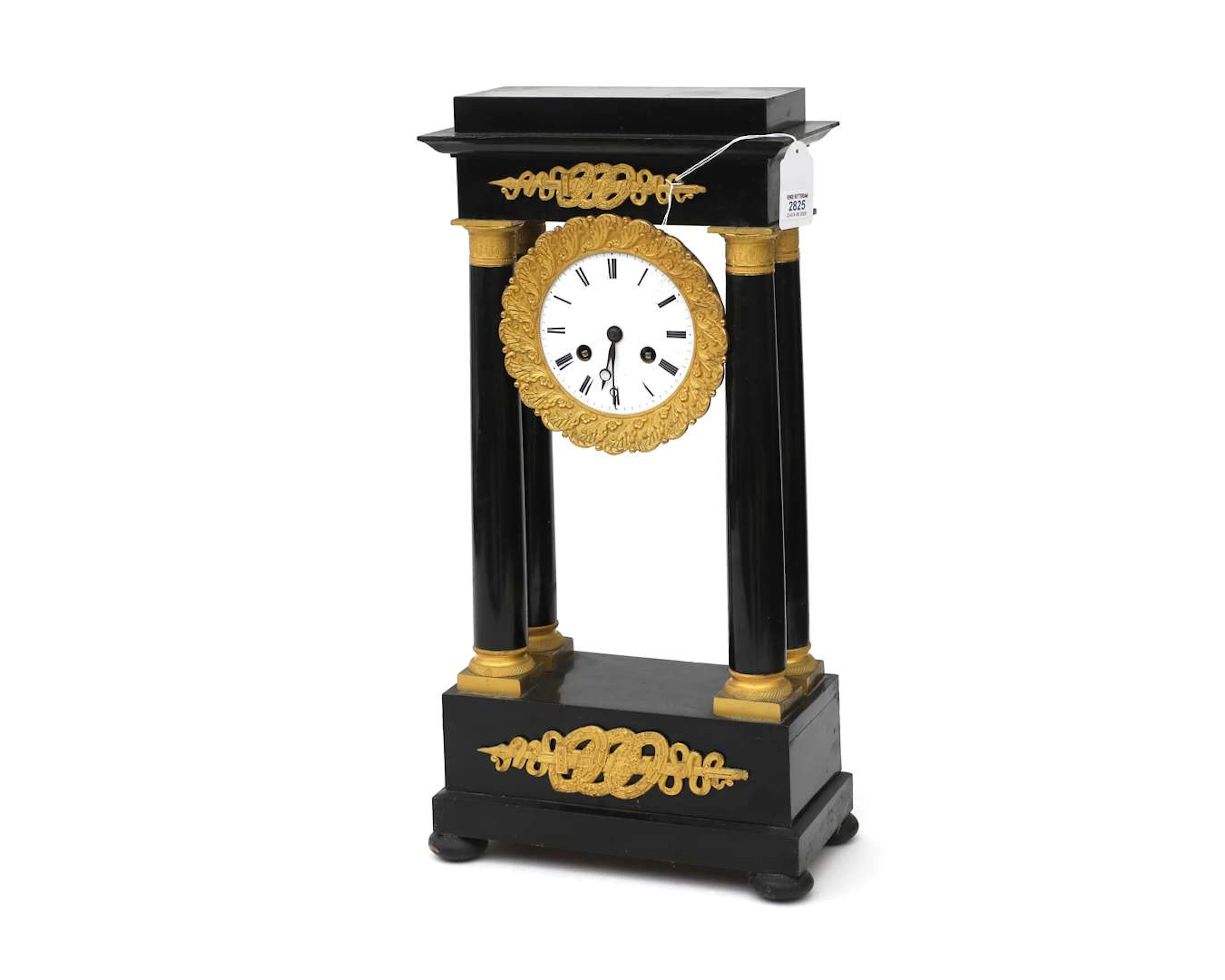 A Napoleon III column clock, France, second half of the 19th century