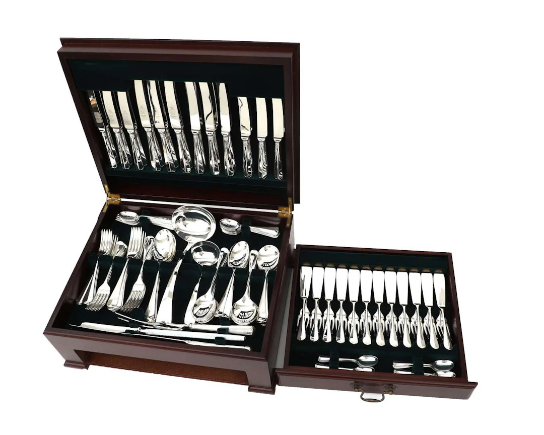 A 133-piece cutlery set in a wooden case, England, Sheffield, 20th century