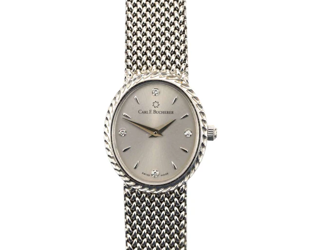 An 18k white gold Carl F. Bucherer ladies' wristwatch