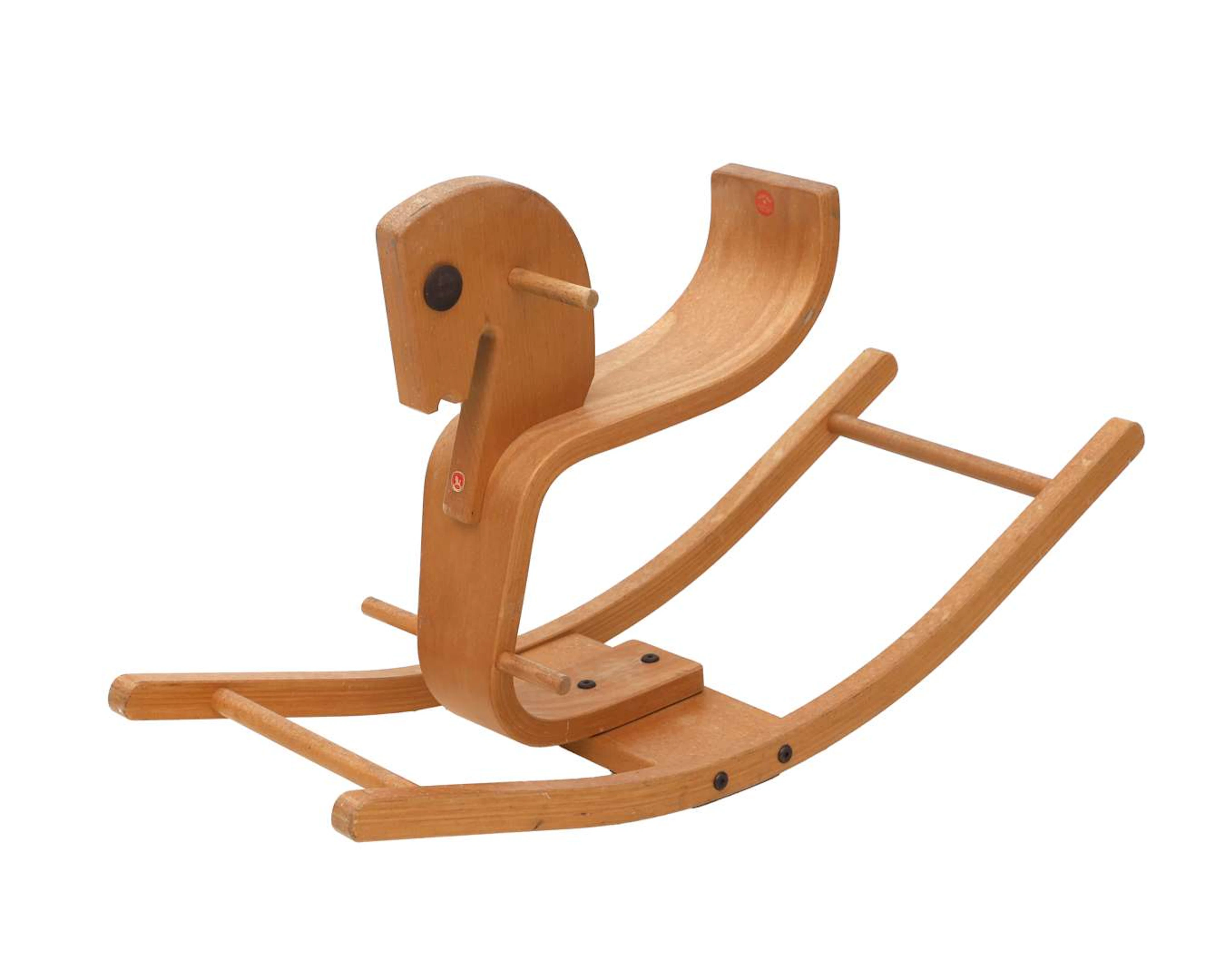 A wooden rocking horse, Konrad Keller, Germany, 1970s/1980s