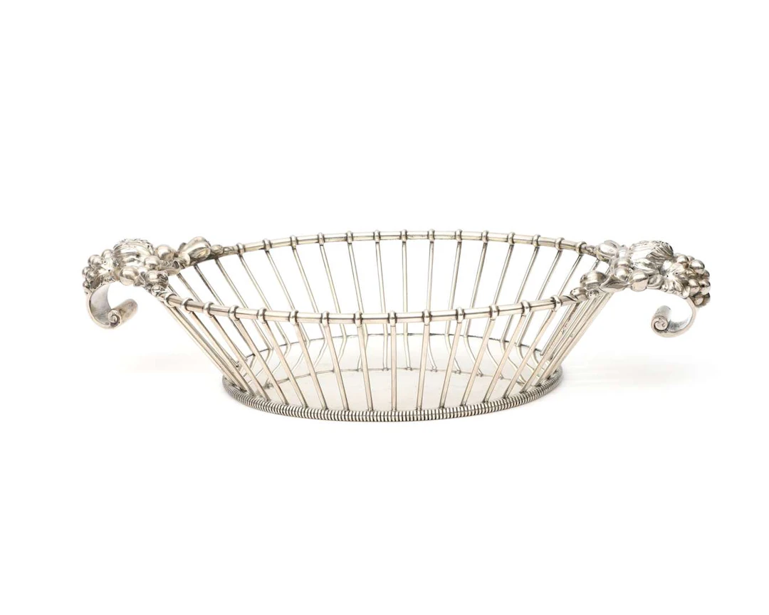 A silver bread basket, Germany, Bremen, 20th century