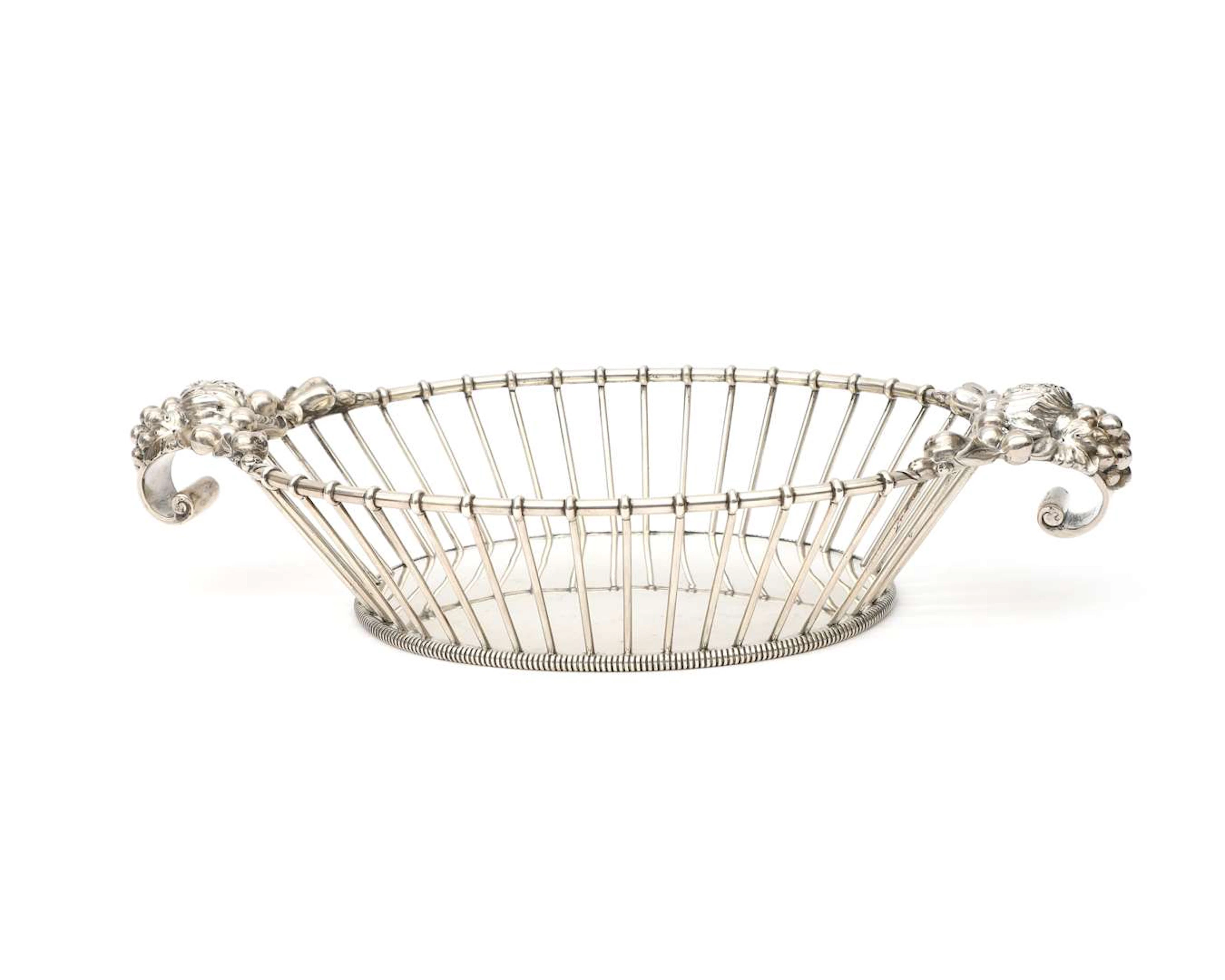 A silver bread basket, Germany, Bremen, 20th century