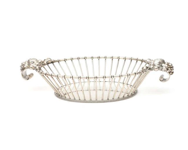A silver bread basket, Germany, Bremen, 20th century