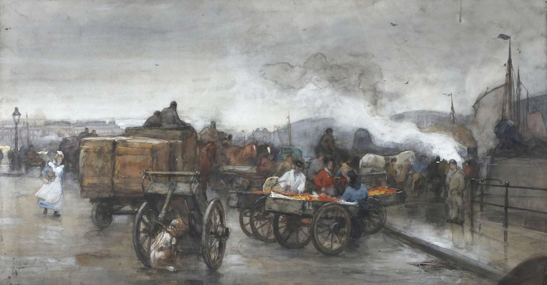 August Willem van Voorden (1881–1921), View of the Gelderse quay with