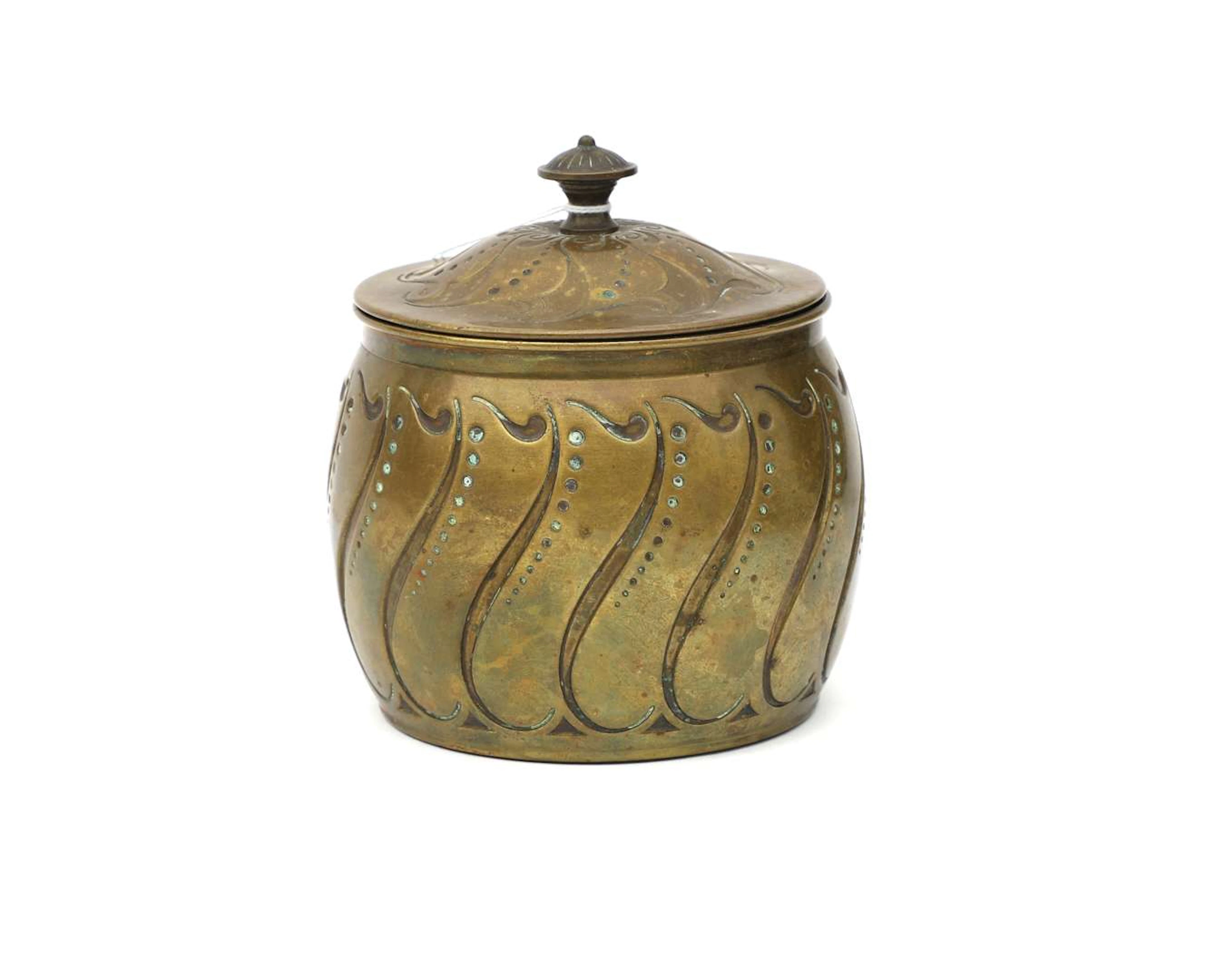 An Art Nouveau tobacco jar, Daalderop, Holland, 20th century